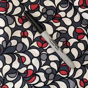 E741 ---42”X32” black grey white 100% cotton cloth/crafts curtain